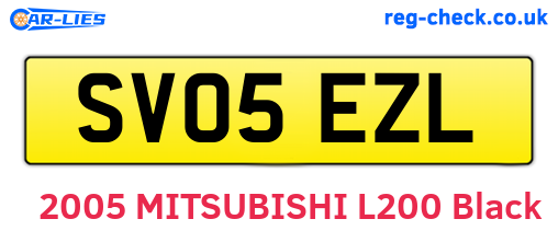 SV05EZL are the vehicle registration plates.