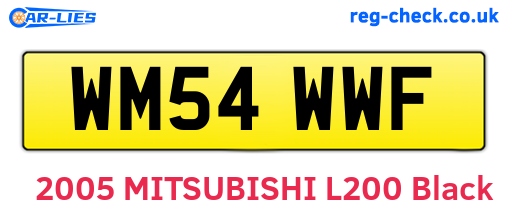 WM54WWF are the vehicle registration plates.