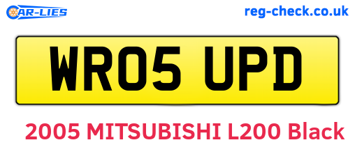 WR05UPD are the vehicle registration plates.