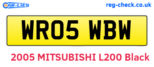 WR05WBW are the vehicle registration plates.