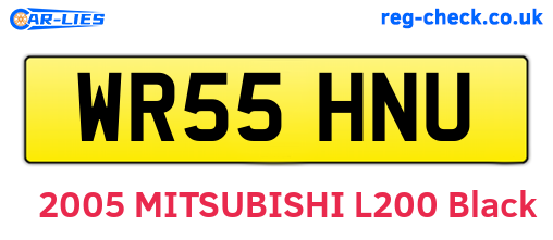 WR55HNU are the vehicle registration plates.