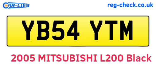 YB54YTM are the vehicle registration plates.