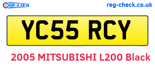 YC55RCY are the vehicle registration plates.
