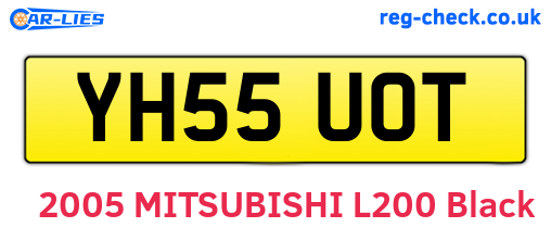 YH55UOT are the vehicle registration plates.