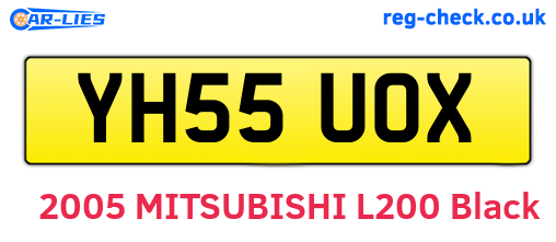 YH55UOX are the vehicle registration plates.