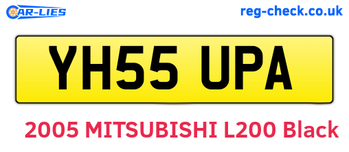 YH55UPA are the vehicle registration plates.