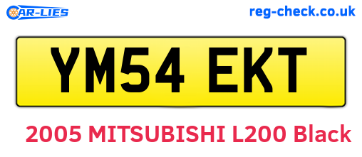 YM54EKT are the vehicle registration plates.
