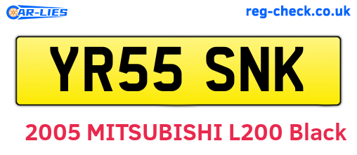 YR55SNK are the vehicle registration plates.