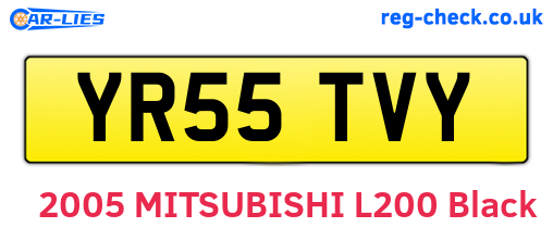 YR55TVY are the vehicle registration plates.