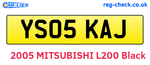 YS05KAJ are the vehicle registration plates.