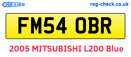 FM54OBR are the vehicle registration plates.