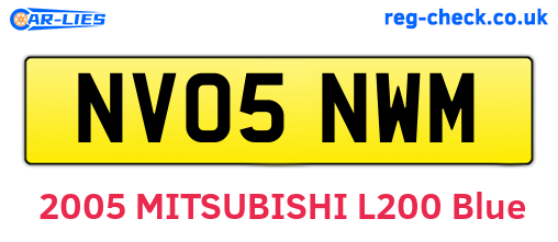 NV05NWM are the vehicle registration plates.