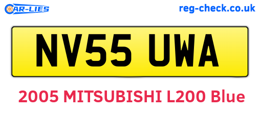NV55UWA are the vehicle registration plates.