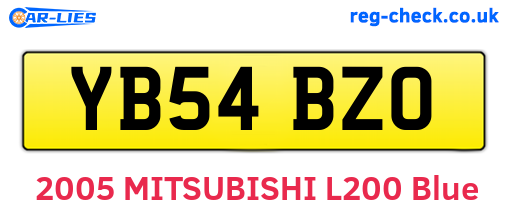 YB54BZO are the vehicle registration plates.