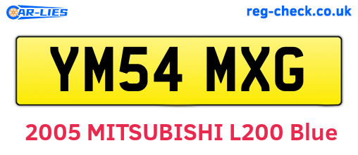YM54MXG are the vehicle registration plates.