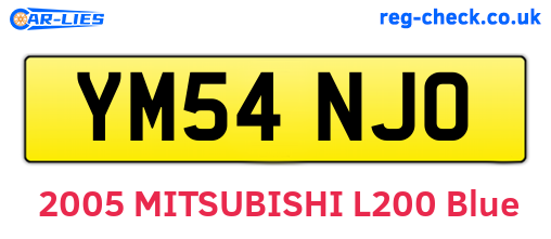 YM54NJO are the vehicle registration plates.