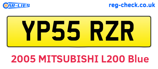 YP55RZR are the vehicle registration plates.
