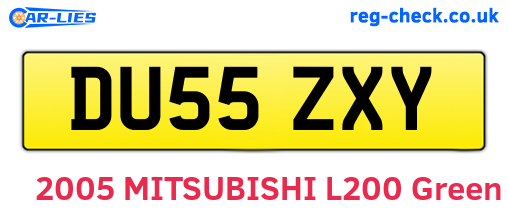 DU55ZXY are the vehicle registration plates.