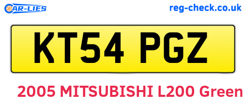KT54PGZ are the vehicle registration plates.