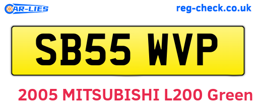 SB55WVP are the vehicle registration plates.