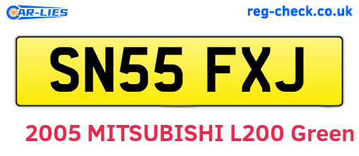 SN55FXJ are the vehicle registration plates.