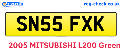SN55FXK are the vehicle registration plates.