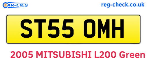 ST55OMH are the vehicle registration plates.