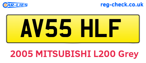 AV55HLF are the vehicle registration plates.