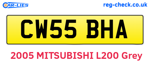 CW55BHA are the vehicle registration plates.