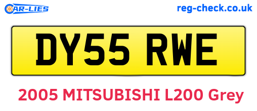 DY55RWE are the vehicle registration plates.