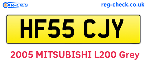 HF55CJY are the vehicle registration plates.