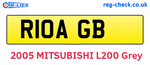R10AGB are the vehicle registration plates.