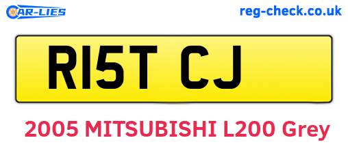 R15TCJ are the vehicle registration plates.