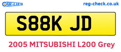 S88KJD are the vehicle registration plates.