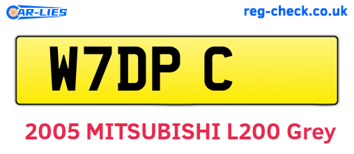 W7DPC are the vehicle registration plates.
