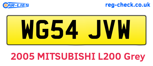 WG54JVW are the vehicle registration plates.