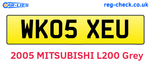 WK05XEU are the vehicle registration plates.
