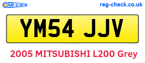 YM54JJV are the vehicle registration plates.
