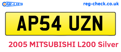AP54UZN are the vehicle registration plates.