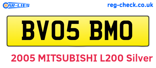BV05BMO are the vehicle registration plates.
