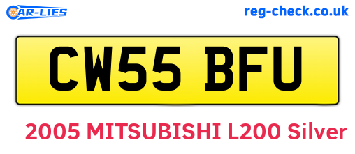 CW55BFU are the vehicle registration plates.