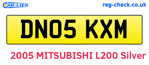 DN05KXM are the vehicle registration plates.