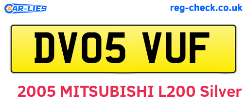 DV05VUF are the vehicle registration plates.