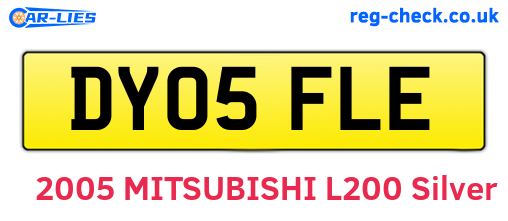 DY05FLE are the vehicle registration plates.
