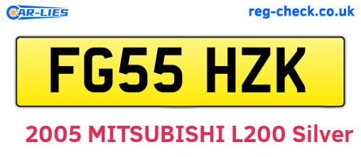 FG55HZK are the vehicle registration plates.