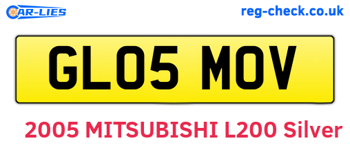 GL05MOV are the vehicle registration plates.
