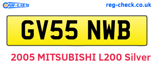 GV55NWB are the vehicle registration plates.