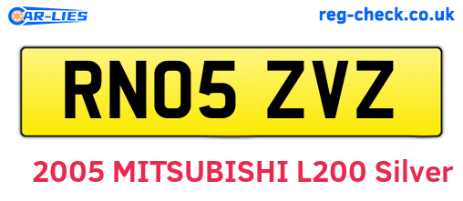 RN05ZVZ are the vehicle registration plates.