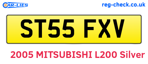 ST55FXV are the vehicle registration plates.