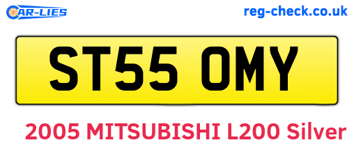ST55OMY are the vehicle registration plates.